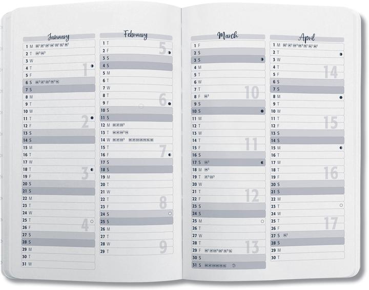Image du produit Sigel Agenda de poche Jolie Pure (9,5 x 15 cm, Allemand, Français, Néerlandais, Anglais)