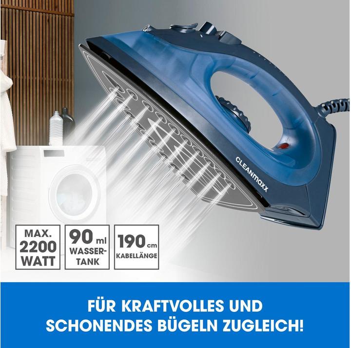 Actual product image CleanMaxx Steam iron CLEAN edition (2200 W, 0.70 g/min)