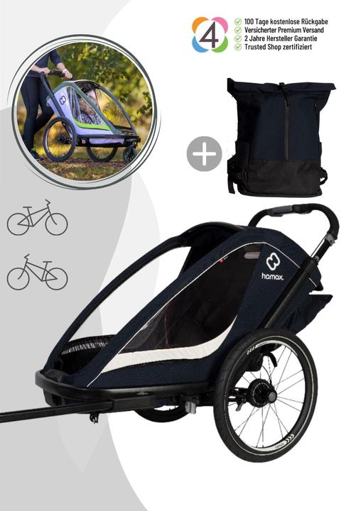 Productafbeelding hamax Breeze One fietskar navy-crème