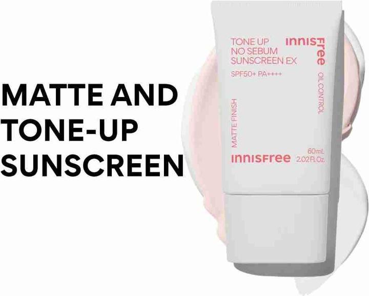 Actual product image Innisfree Tone Up No Sebum Sunscreen EX (Suntan cream, SPF 50+, 50 ml)