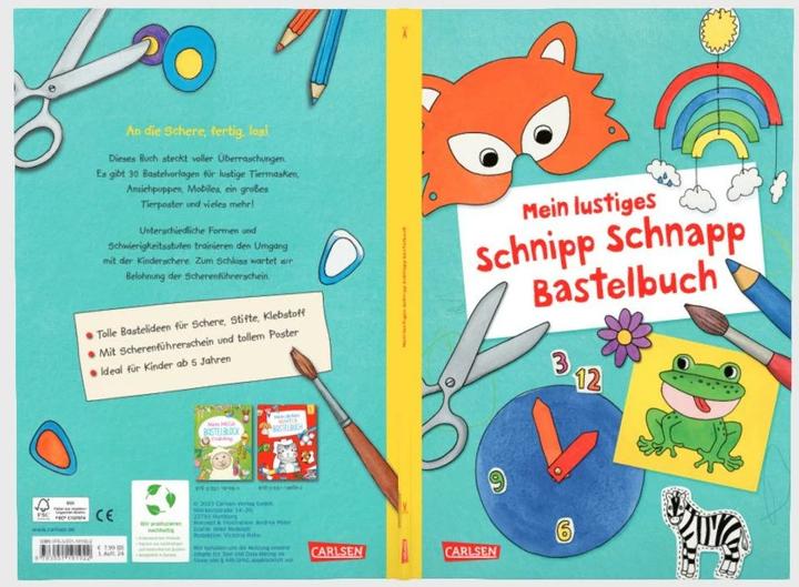 Produktbild Mein lustiges Schnipp Schnapp Bastelbuch (Deutsch, Andrea Pöter, 2024)