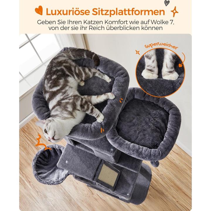 Actual product image Feandrea Cat Spa (206 cm, Grey)