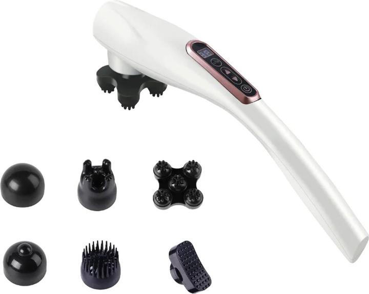 Cenocco Akku Massagegerät mit 6 austauschbaren Massageköpfen & 12 Massagemodi