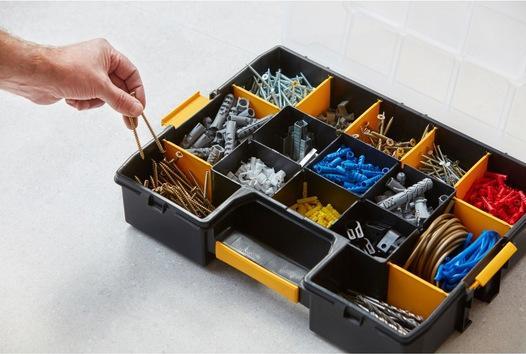 Actual product image Stanley Toolbox L with removable dividers