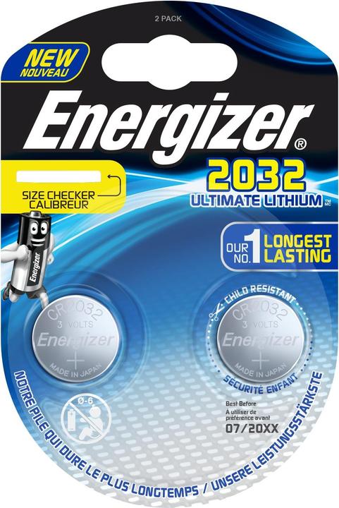 Produktbild Energizer CR2032 Ultimate Lithium (2 Stk., CR2032, 235 mAh)