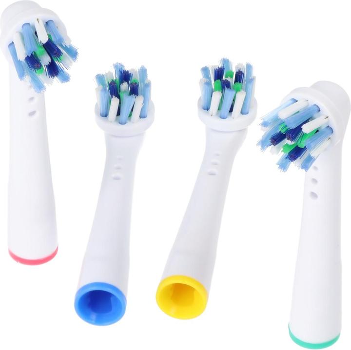 AccuCell Zahnbürstenkopf 360 Cleaning Brush für elektrische Zahnbürsten von Oral-B, 4 Stück (4 x)