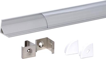 Produktbild Lumina Swiss LED Eckprofil Set transparent 110cm (1x50cm + 1x60cm) (110 cm, Indoor)