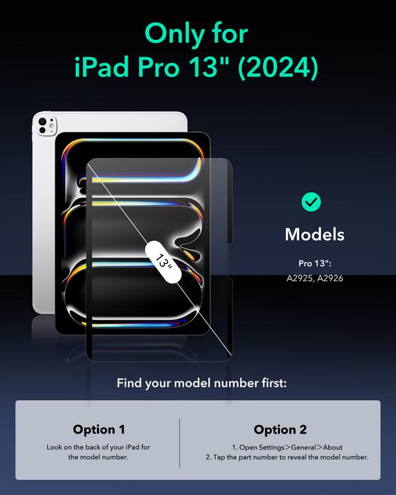 Actual product image ESR Paper-Feel Magnetic Screen (1 Piece, iPad Pro 13 2024 (M4))