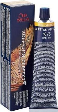 Actual product image Wella Koleston Perfect Me+ (10/3 light blonde gold)