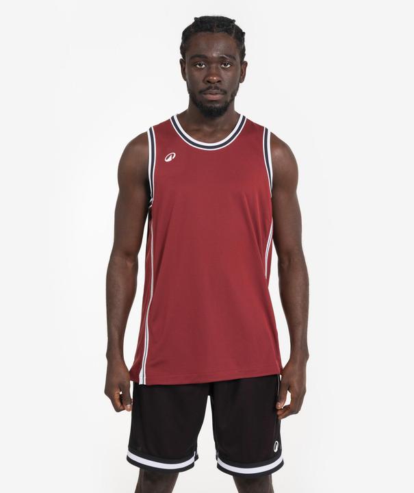 Actual product image Tarmak Damen/Herren Basketball Trikot ärmellos wendbar - Tank 500 schwarz/rot (XL)