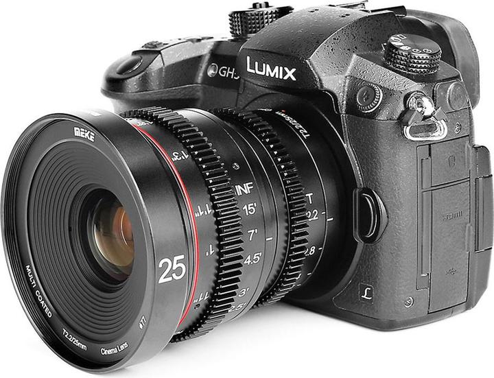 Actual product image Meike 25mm T2.2-22 MFT Cine Lens (Micro Four Thirds, APS-C / DX)