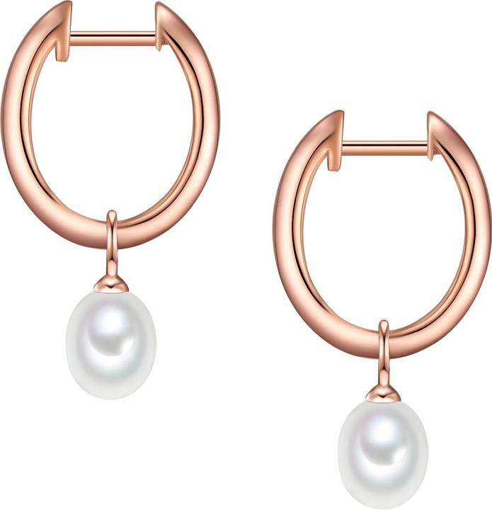 Immagine prodotto Valero Pearls Donna Argento Cubic Zirconia Perla d'acqua dolce coltivata Oro rosa - 11902 (Argento 925, Perle)
