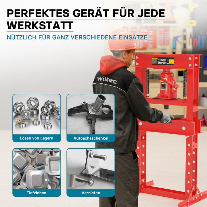 Actual product image Wiltec 30T hydraulic press 500mm workshop press frame press arbour press steel