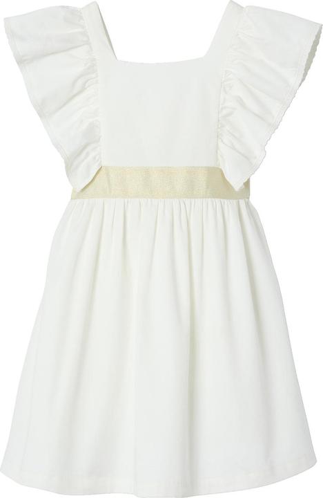 Vertbaudet Festliches Mädchen Kleid mit goldenem Gürtel
