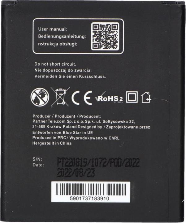 Produktbild Akku Blue Star BLUE STAR PREMIUM Akku für SAMSUNG S3 Mini I8190 1500 mAh