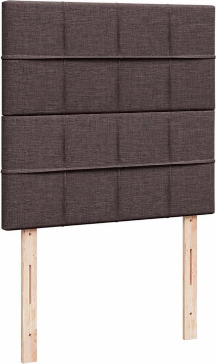 Produktbild VidaXL Boxspringbett Polsterbett Bett mit Matratze Dunkelbraun 100x200cm Stoff (100 x 200 cm, 100 x 200 cm)