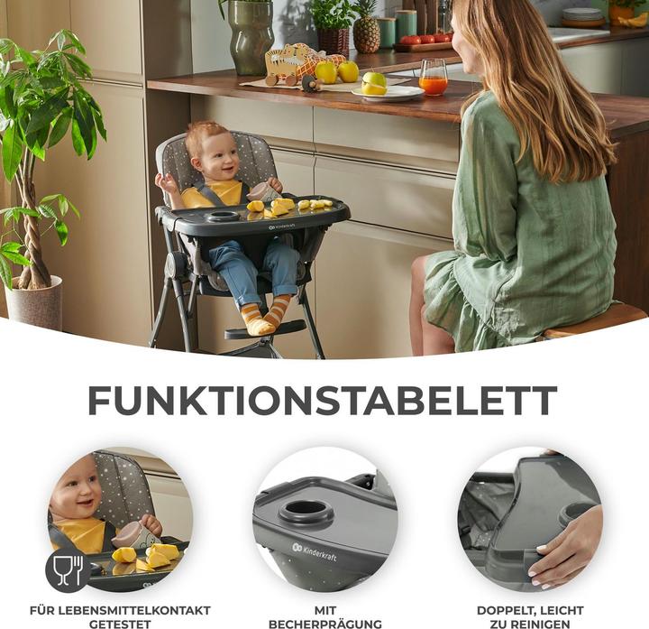 Actual product image KinderKraft Foldee high chair pink (Highchair)