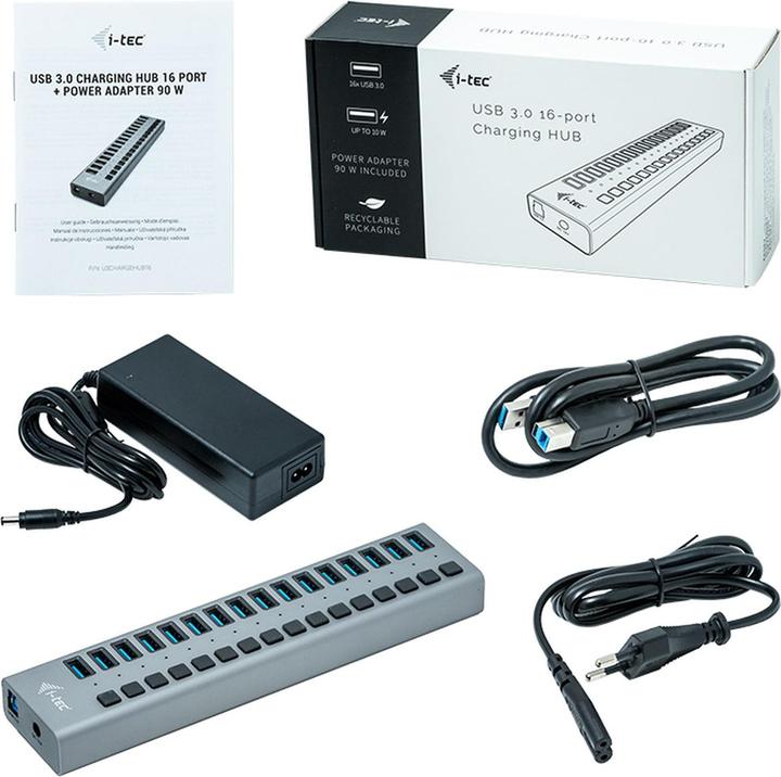 Actual product image i-tec Hub (USB-B, 16 Ports)