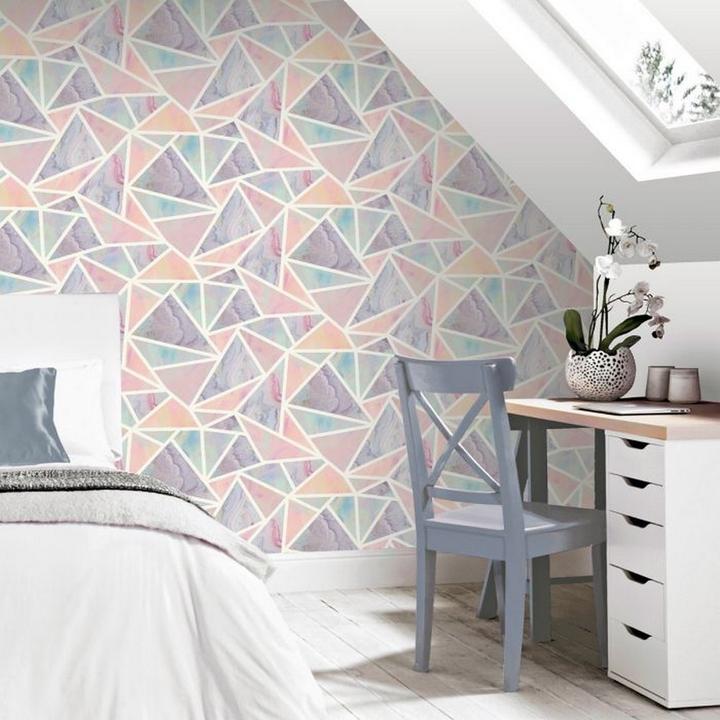 Produktbild Arthouse Tapete Pastel Geometrischer Glitter