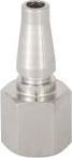 Actual product image Rs Pro Pneumatic quick-release coupling, brass, G1/4 socket, with Rectus 17 thread, Schrader NW5 (Pipe coupling)