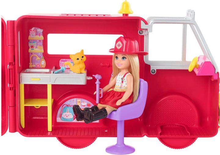Actual product image Barbie Chelsea Fire Truck Playset, Doll and Accessories