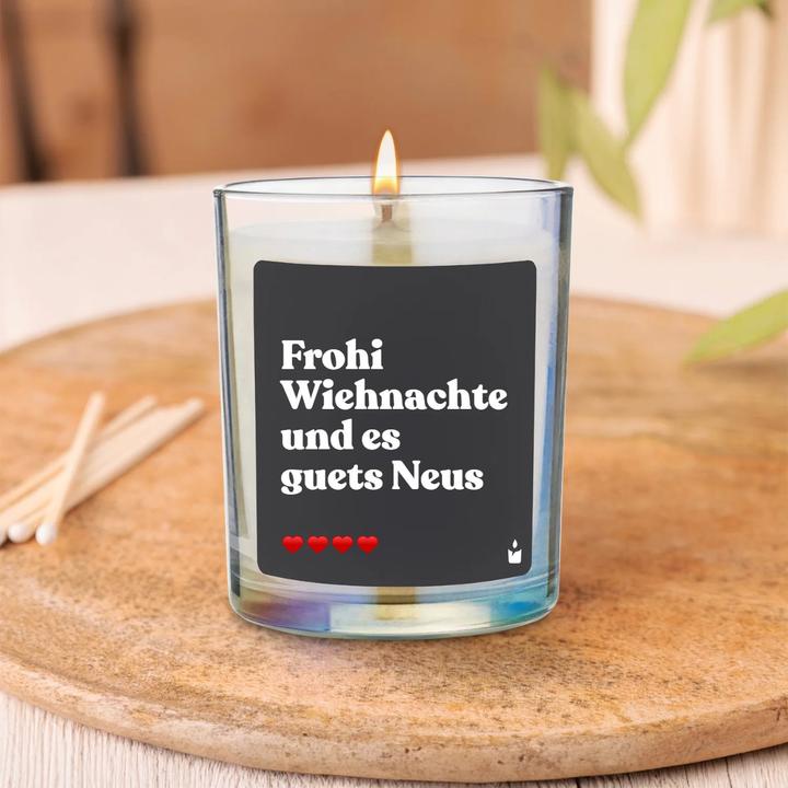 Produktbild Chatty Candles Duftkerze Flowery Frohi Wiehnachte und es guets Neus
