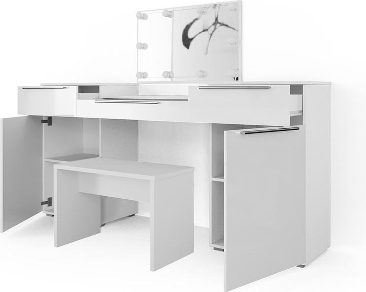 Vicco Lilli mit Hocker und Beleuchtung (190 x 90 x 39 cm)
