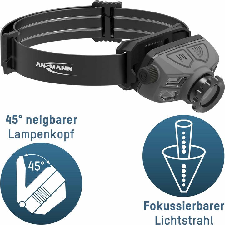 Produktbild Ansmann Stirnlampe HD450FRS wiederaufladbar (450 lm)