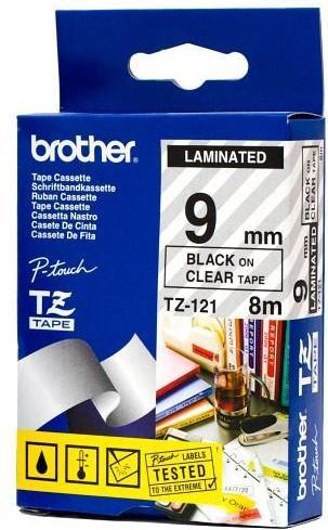 Actual product image Brother Tze-121 (0.90 cm, Transparent)