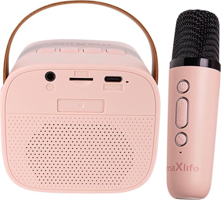 Actual product image Maxlife Bluetooth karaoke speaker MXKS-100 pink (5 h)