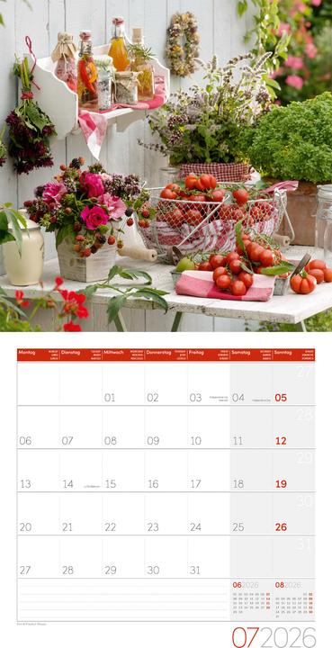 Produktbild In meinem Garten Kalender 2026 - 30x30 (30 x 30 cm, Harter Einband, Deutsch, Französisch, Englisch, Italienisch)