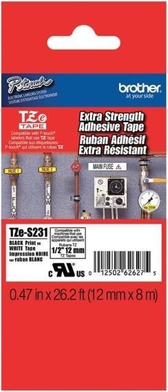Produktbild Brother TZe-S231 (1.20 cm, Weiss, Schwarz)