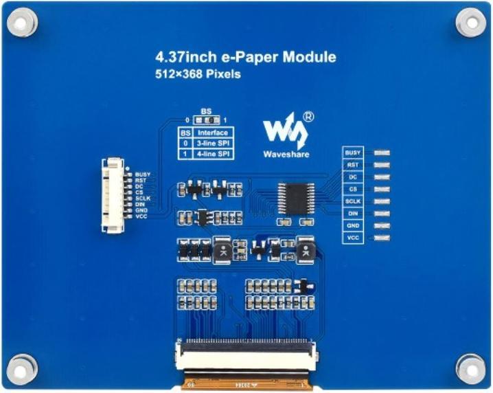 Produktbild WaveShare 512x368 4.37inch 4-Farben E-Ink Display