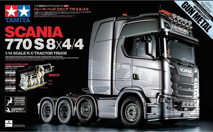 Image du produit Tamiya 1/14 RC Scania 8x4/4 Gun Metal (Kit)