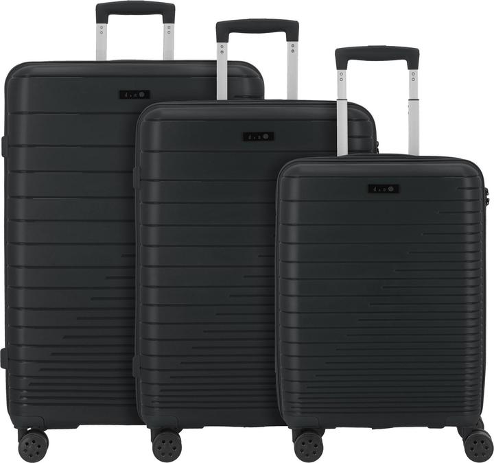 D&N Travel Line 4600 4 Rollen Kofferset 3-teilig (195 l, XL (ab 115l))
