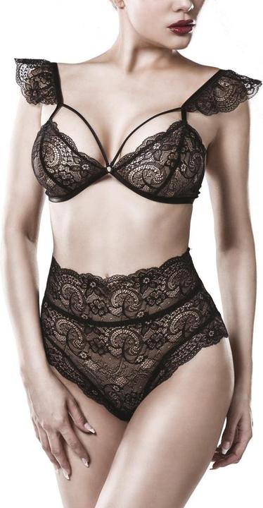 Grey Velvet 2-piece cap sleeves bra set
