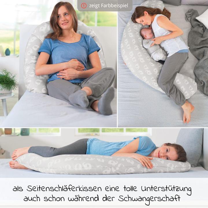 Actual product image Theraline Nursing pillow "The Comfort" with micro pearl filling incl. cover 180 cm (34 cm)