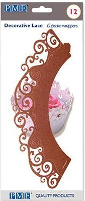 Image du produit PME Cupcake Wrapper Swirls/Brun (12 x)