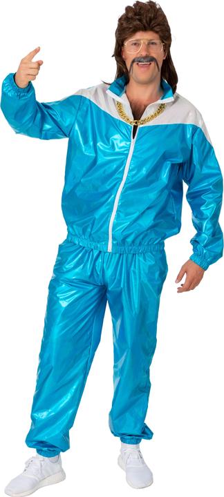 Actual product image Orlob 80's Retro Jogging Suit Vinyl, Turquoise (XXL)
