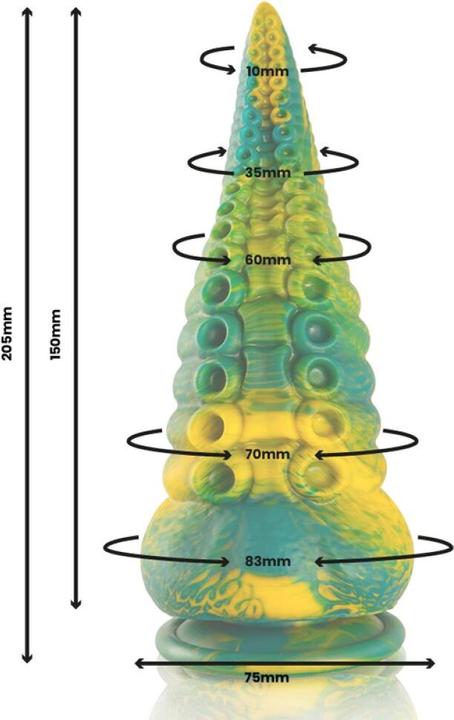 Productafbeelding Epic Cetus Groene Tentakel Dildo, Groot Formaat
