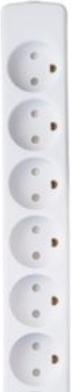 Actual product image Larsen Stikkontaktdåse 8 runde med jord 10A 250V hvid (8 x)