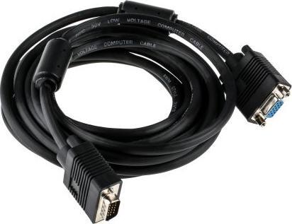 Produktbild Rs Pro VGA-Kabel A VGA / Stecker B VGA / Buchse, 5m PVC Schwarz (5 m, VGA)
