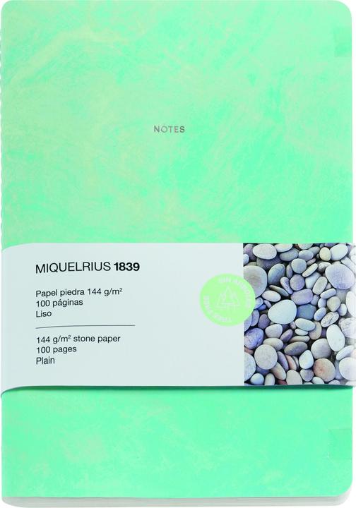 Miquelrius Stone green notebook (A5, Plain, Hardcover)