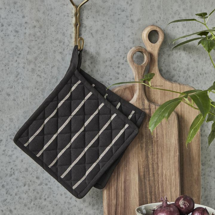Immagine prodotto House Doctor Salvietta, HDChef, nera con strisce bianche (Cotone)