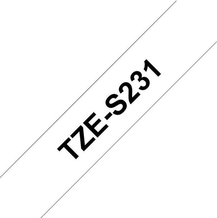 Produktbild Brother TZe-S231 (1.20 cm, Weiss, Schwarz)