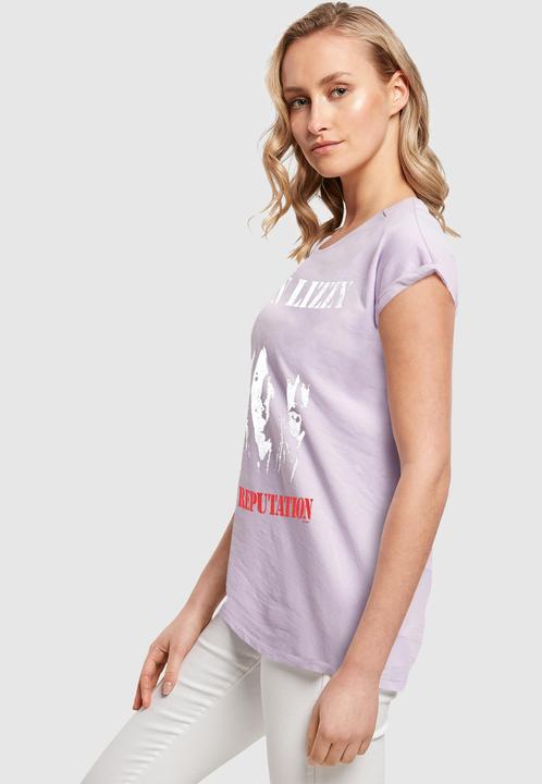 Actual product image Merchcode Ladies Thin Lizzy - TL Bad Reputation Extended Shoulder Tee - 181495 (M)