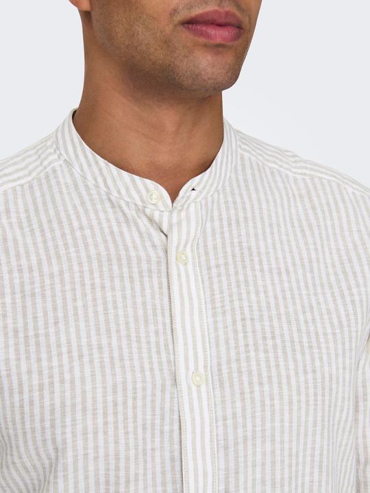 Produktbild Only & Sons Onscaiden Life Ls Mao Stripe Linen Noos (XS)