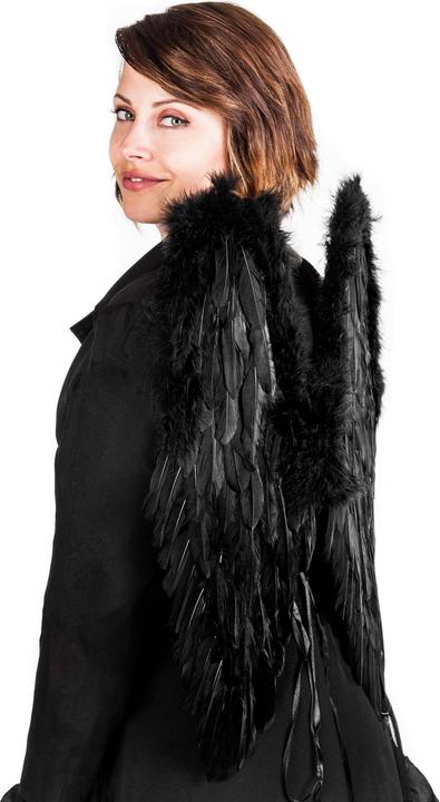 Produktbild Metamorph Grosse schwarze Kostüm Feder Flügel - für Fasching