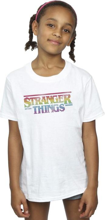Immagine prodotto Netflix Stranger Things Rainbow Dot Logo Maglietta Ragazze (140, 146)