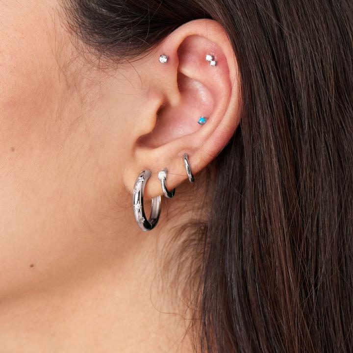 Produktbild Ania Haie Ohrstecker Double Sparkle Barbell 925 Sterling Silber (925er Silber)